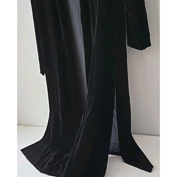 Jones New York Country Black Velvet Cardigan 1X Long Duster Whimsigoth Party - Picture 3 of 7